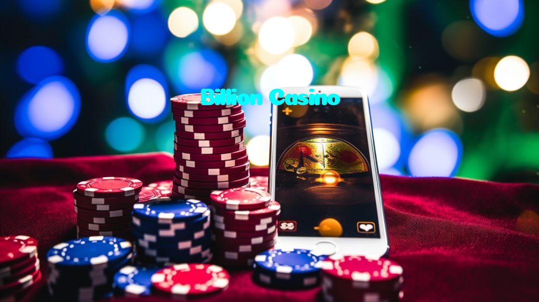 Billion Casino casino presented on mobile device in Pakistan with slots and live games